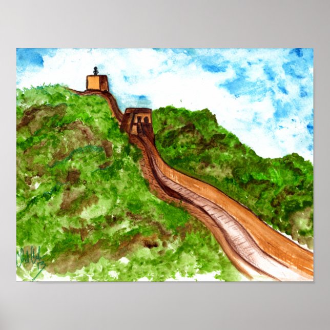 originelles abstraktes Plakat mit China (Vorne)