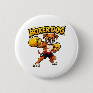 Originelles Design Lustiger Boxen Boxerhund Button