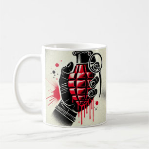 Originelles Herz-Shaped Grenade Artwork Kaffeetasse