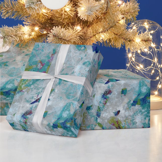 Originelles, modernes Kunstdesign Geschenkpapier (Feiertage)