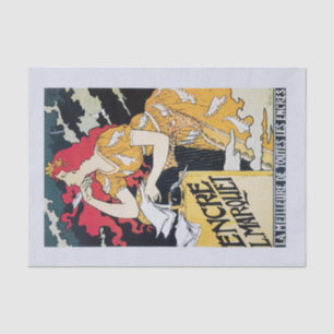 Originelles (nicht KI) Art Nouveau Advertisement P Seidenpapier