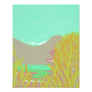 Originelles zeitgenössisches Kunstwerk "Der See" Fotodruck