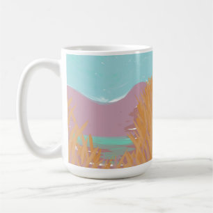 Originelles zeitgenössisches Kunstwerk "Der See" Kaffeetasse