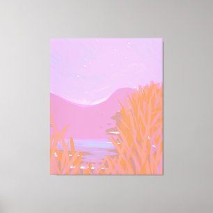 Originelles zeitgenössisches Triptychwerk "Der See Leinwanddruck