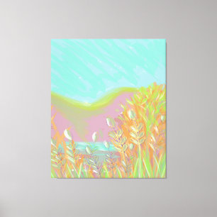 Originelles zeitgenössisches Triptychwerk "Der See Leinwanddruck