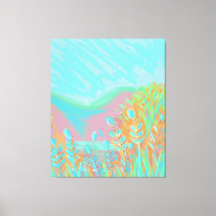 Originelles zeitgenössisches Triptychwerk "Der See Leinwanddruck