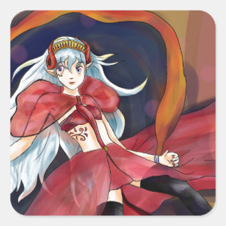 Origional arwork - Melody Quadratischer Aufkleber