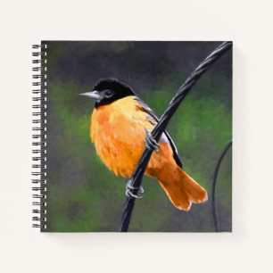 Oriolmalerei - Original Vogelkunst Notizbuch