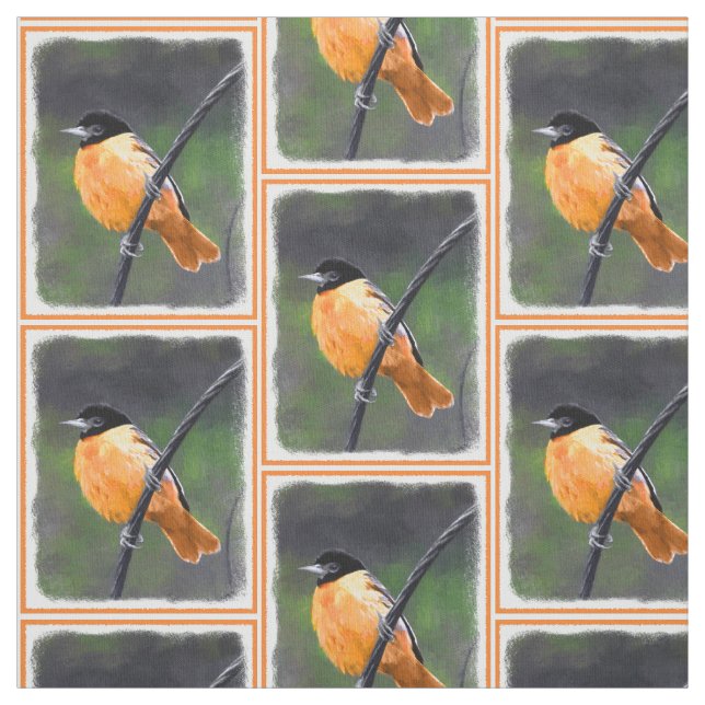 Oriolmalerei - Original Vogelkunst Stoff (Muster)