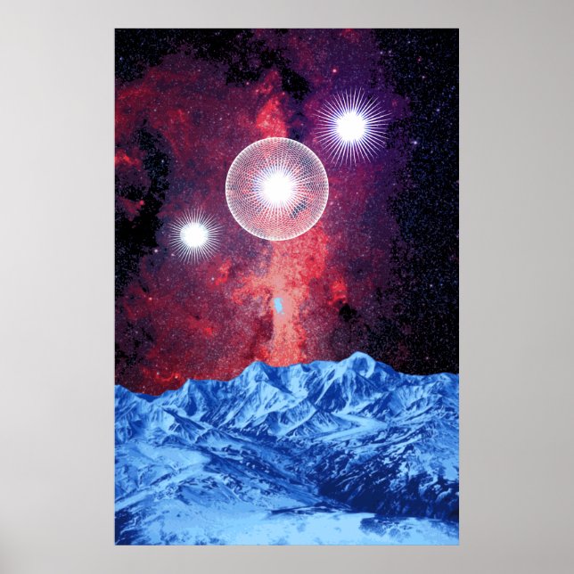 Orion Belt Stars Galaxy Fantasy Poster (Vorne)