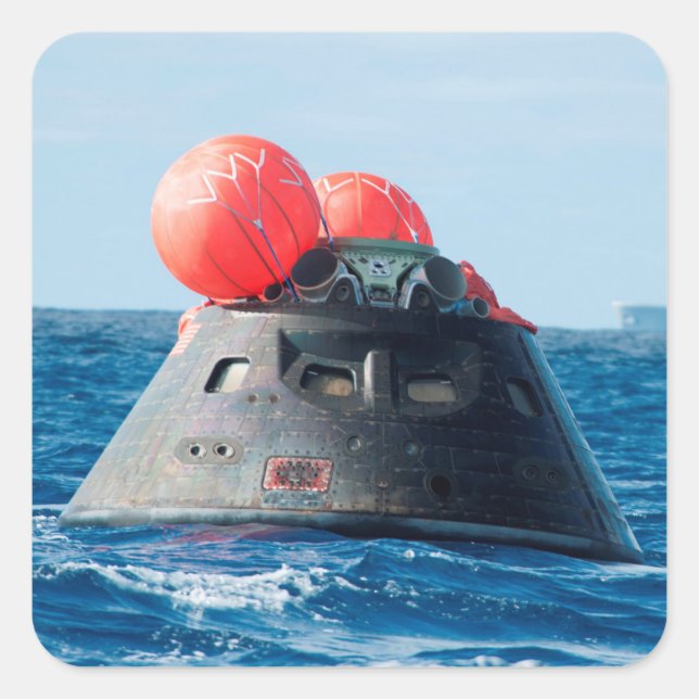 Orion Capsule Spacecraft Ocean Erholung Quadratischer Aufkleber (Vorderseite)
