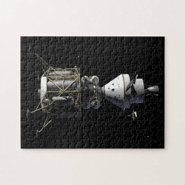Orion Docking with Lunar Lander - Künstlerrendern Puzzle (Horizontal)