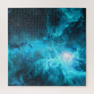 Orion Nebel, blaues Licht, Astronomie. Puzzle
