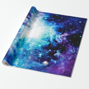 Orion Nebel große Lila Blauer Türkis Geschenkpapier