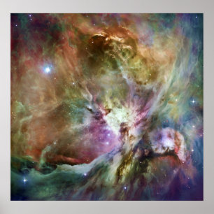 Orion-Nebel-Zusammensetzung aus Hubble und Spitzer Poster