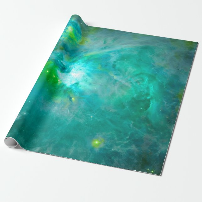 Orion Nebula Aqua Aquamarin Geschenkpapier (Ungerollt)
