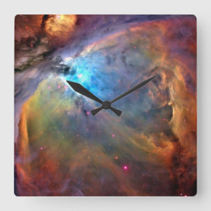 Orion Nebula Clock Quadratische Wanduhr