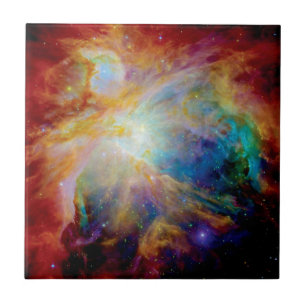Orion Nebula Hubble Spitzer Telescope Space Foto Fliese