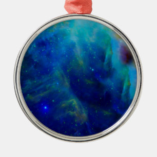 Orion Nebula kosmisches Galaxien-Weltraum Silbernes Ornament