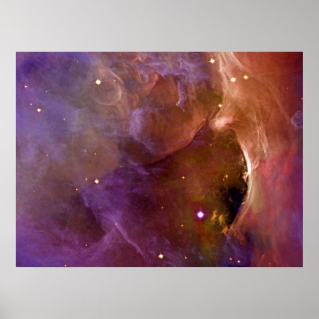Orion Nebula Lachsrosa NASA Poster (Vorne)