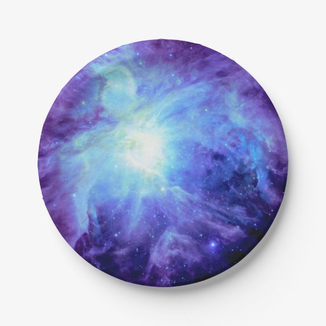 Orion Nebula Periwinkle Blue Galaxy Paper Teller (Vorderseite)
