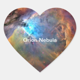 Orion Nebula Raumgalaxie Herz-Aufkleber