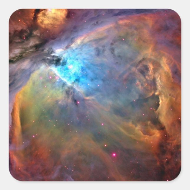 Orion Nebula Raumgalaxie Quadratischer Aufkleber (Vorderseite)