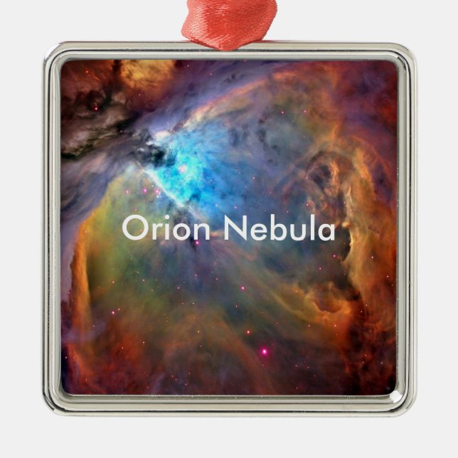 Orion Nebula Raumgalaxie Silbernes Ornament (Vorne)