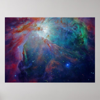 Orion Nebula schimmert die blaue NASA Poster
