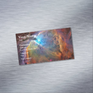 Orion Nebula Space Galaxy Magnetic Business Card Magnetische Visitenkarte