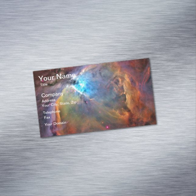 Orion Nebula Space Galaxy Magnetic Business Card Magnetische Visitenkarte (Beispiel)
