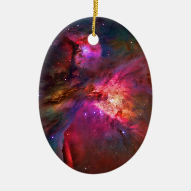 Orion Nebula und Trapezium Stars Keramik Ornament (Vorne)