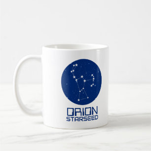 Orion Starseed Tasse - Blau & Weiß Cosmic Design