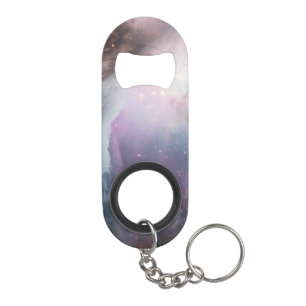Orionnebel Astronomie rosa violetter Himmel Sterne Mini Flaschenöffner