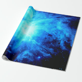 Orionnebel Lebendes Blau Geschenkpapier