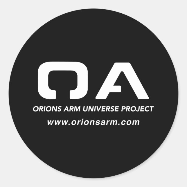 Orion's Arm Universe Project Plain Black Sticker (Vorderseite)