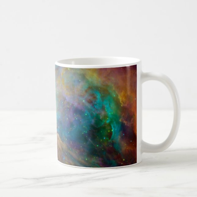 Orions-Nebelfleck (Hubble u. Spitzer Teleskope) Kaffeetasse (Rechts)