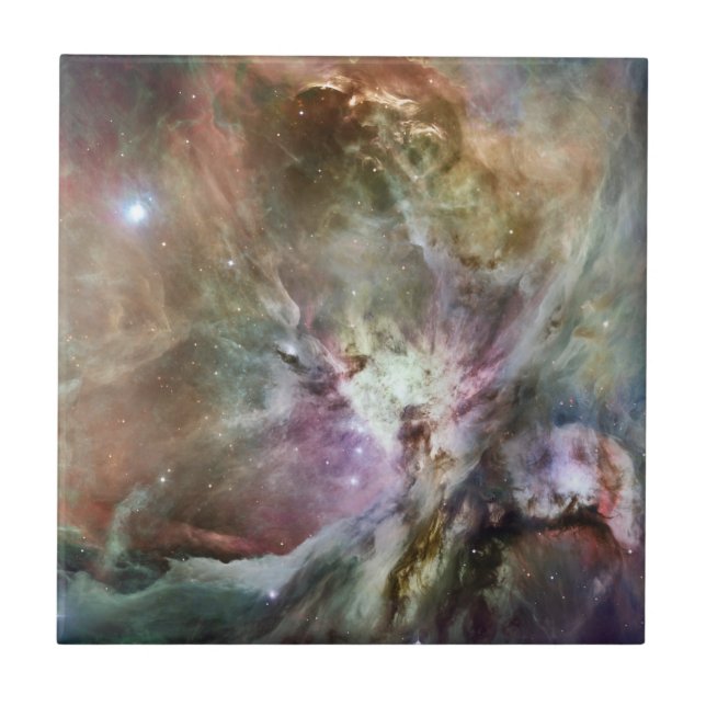 Orions-Nebelfleck-Pastelle Fliese (Vorderseite)