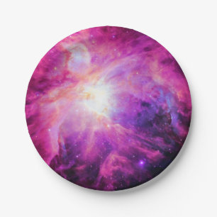 Orions-Nebelfleck-Rosa-lila Galaxie-Papier-Teller Pappteller