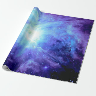 Orions-Nebelfleck-Singrün-blaues Geschenkpapier