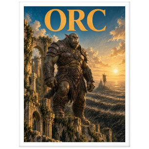 Ork, Gothic Fantasy-Monster Postkarte