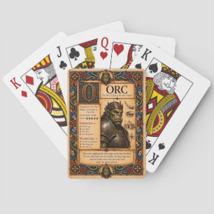 Ork, mittelalterliche Bestiarien-Kunst Spielkarten
