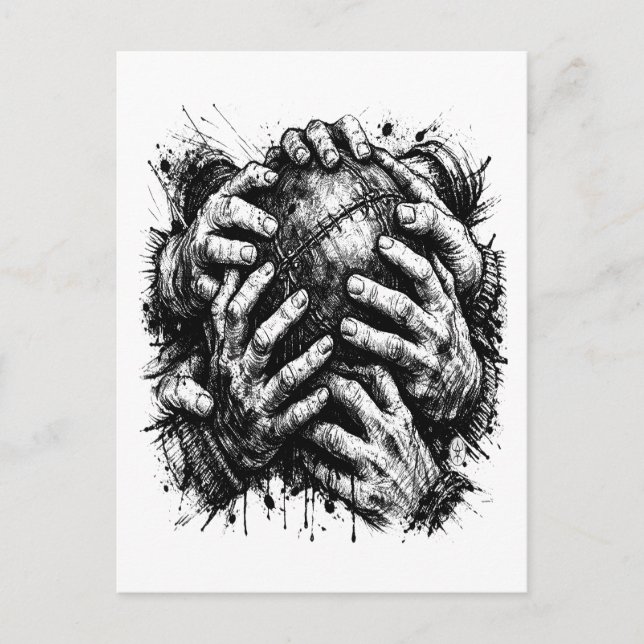 Orkney Ba greifende Hände Postkarte (Vorderseite)