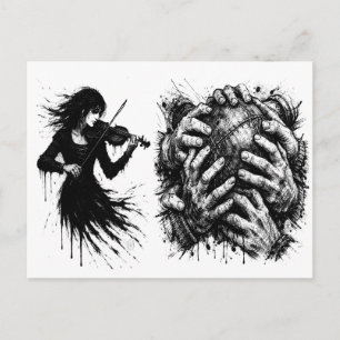 Orkney Ba greifende Hände Postkarte