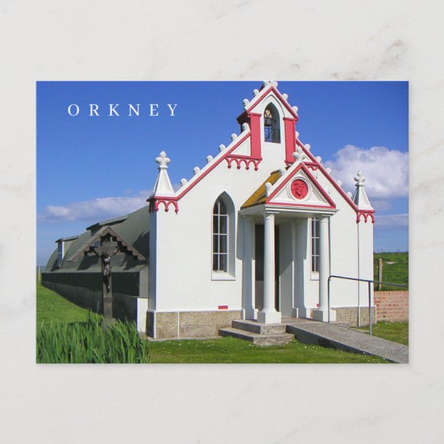 Orkney - Blick auf die italienische Kapelle Postka Postkarte (Vorderseite)
