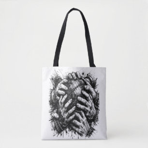 Orkney Dark Art Tintenillustration – Greifende Hän