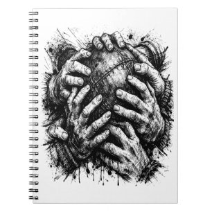 Orkney Dark Art Tintenillustration – Greifende Hän Notizblock