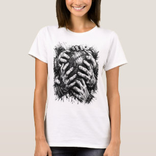 Orkney Dark Art Tintenillustration – Greifende Hän T-Shirt