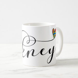 Orkney Flag in Heart, Northern Isles, Schottland Kaffeetasse