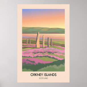 Orkney-Inseln Schottland Reiseplakat Poster